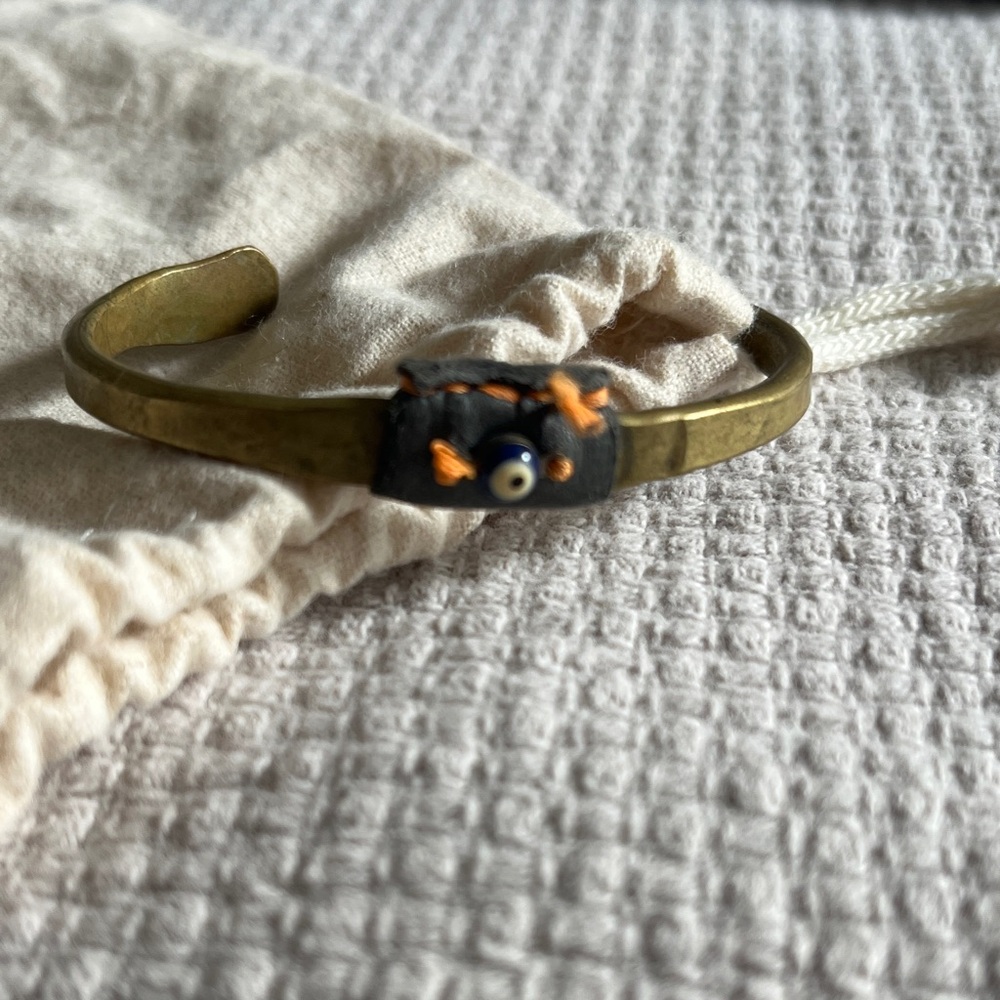 Evil Eye Gold and Black Bracelet